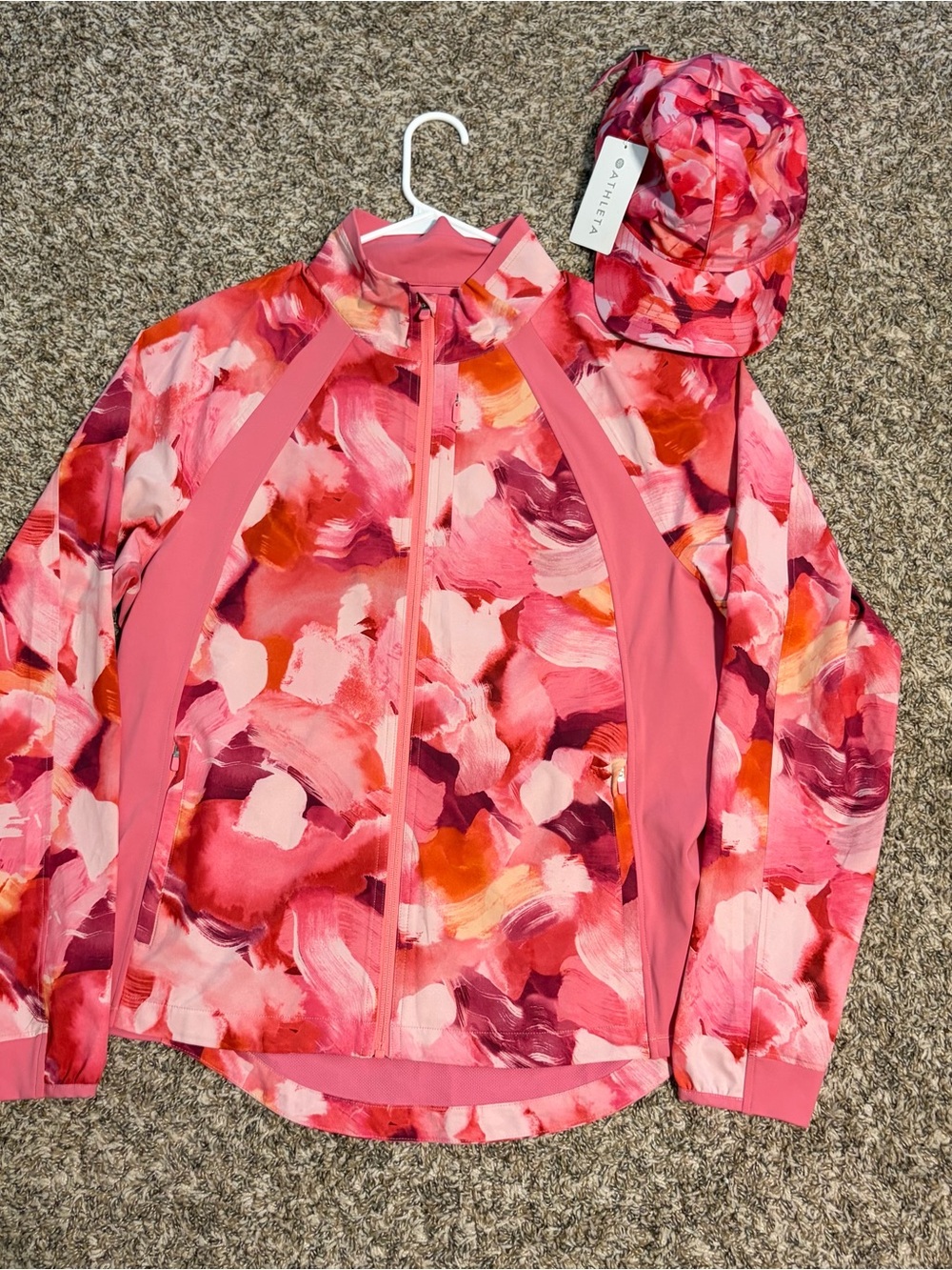 Athleta Lifhtweight Jacket and Hat Bundle